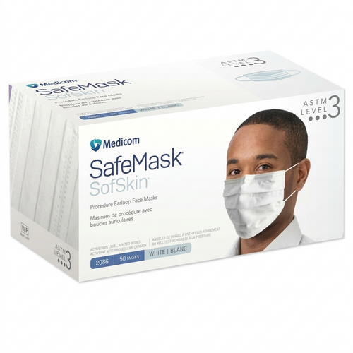 SafeMask® SofSkin® Level 3 Earloop Mask - Case -500-2086