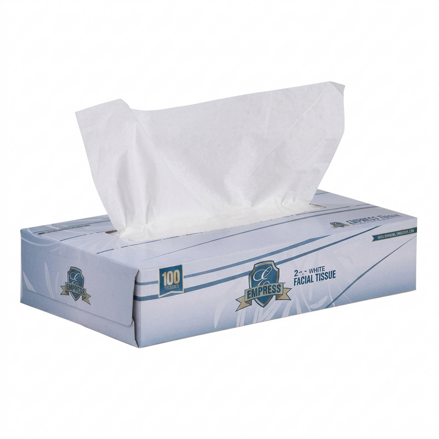 NOBA FACIAL TISSUE, 2-PLY, WHITE
