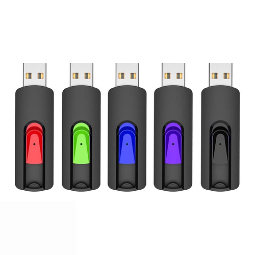 5PACK 8GB USB FLASH DRIVE USB STICK USB 2.0 MEMORY STICK SLIDE RETRACTABLE THUMB DRIVE