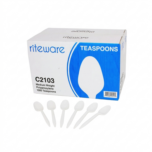 C2103 RITEWARE MW PP WHITE TEASPOONS 1000/CS, 150/SK
