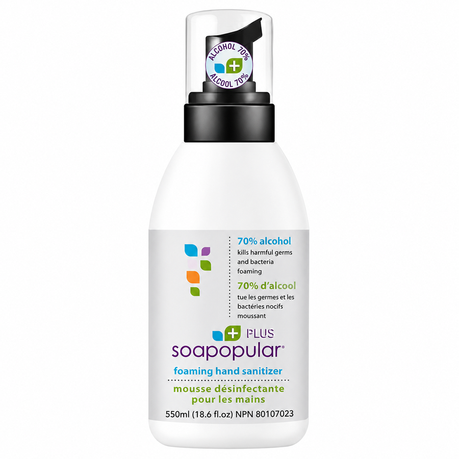 SOAPOPULAR PLUS FOAMING 70% ALCOHOL SANITIZER - 550ML