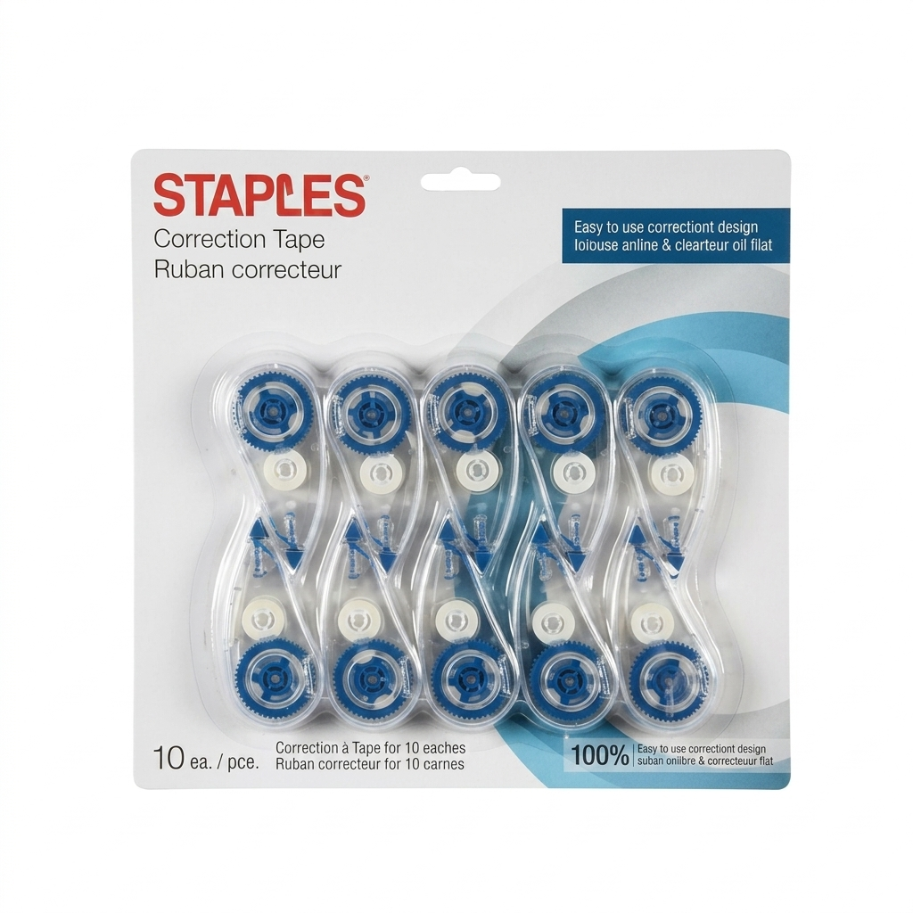 Staples Correction Tape - 10 Pack