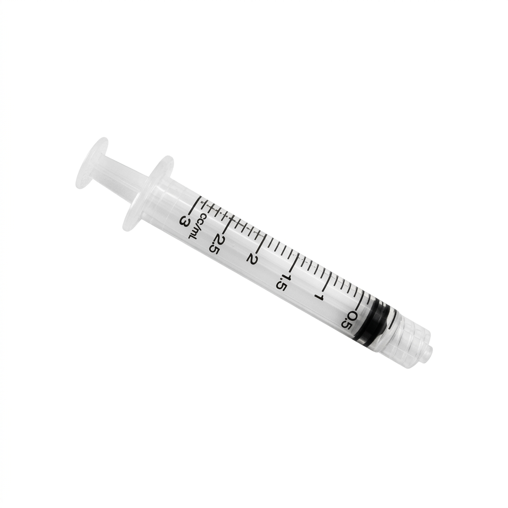 Hypodermic Syringe, Without Needle, 0.1cc Graduation, 3cc , 100 each/box