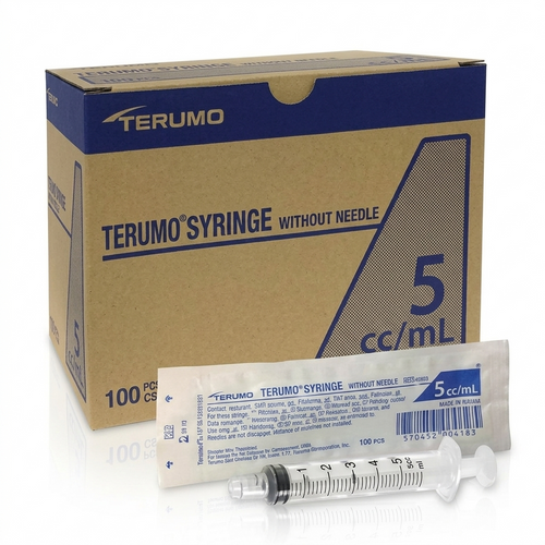 Terumo Luer Lock 5cc Syringe Only 100/Box 6/Case