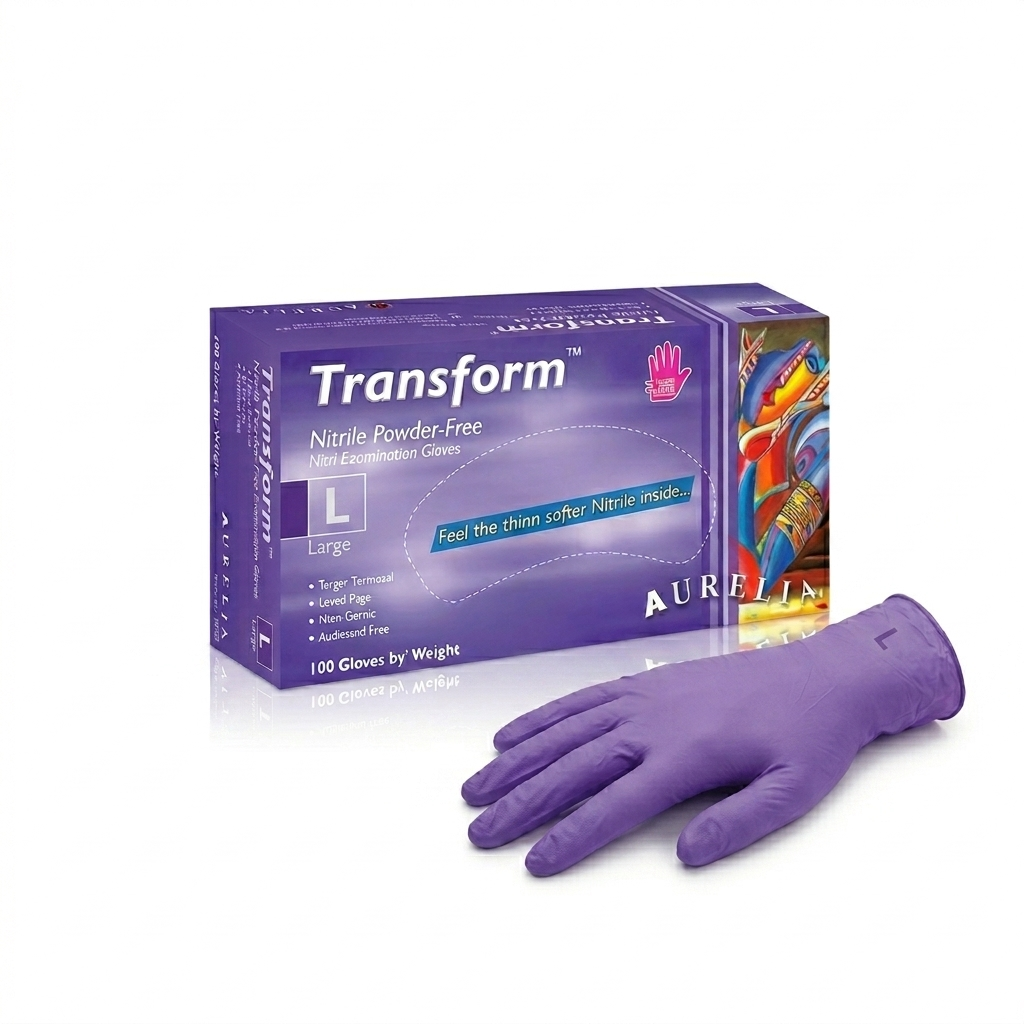 TRANSFORM BLUE LARGE NITRILE 3.5 MIL 200 GLOVES/BOX 10 BOXES/CASE 70 CASES