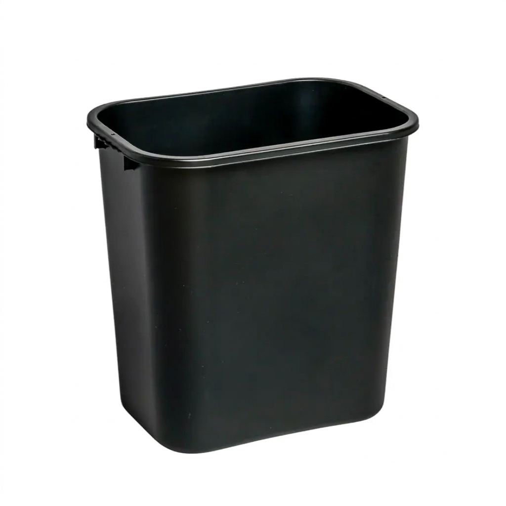 28QT WASTE BASKET - BLACK