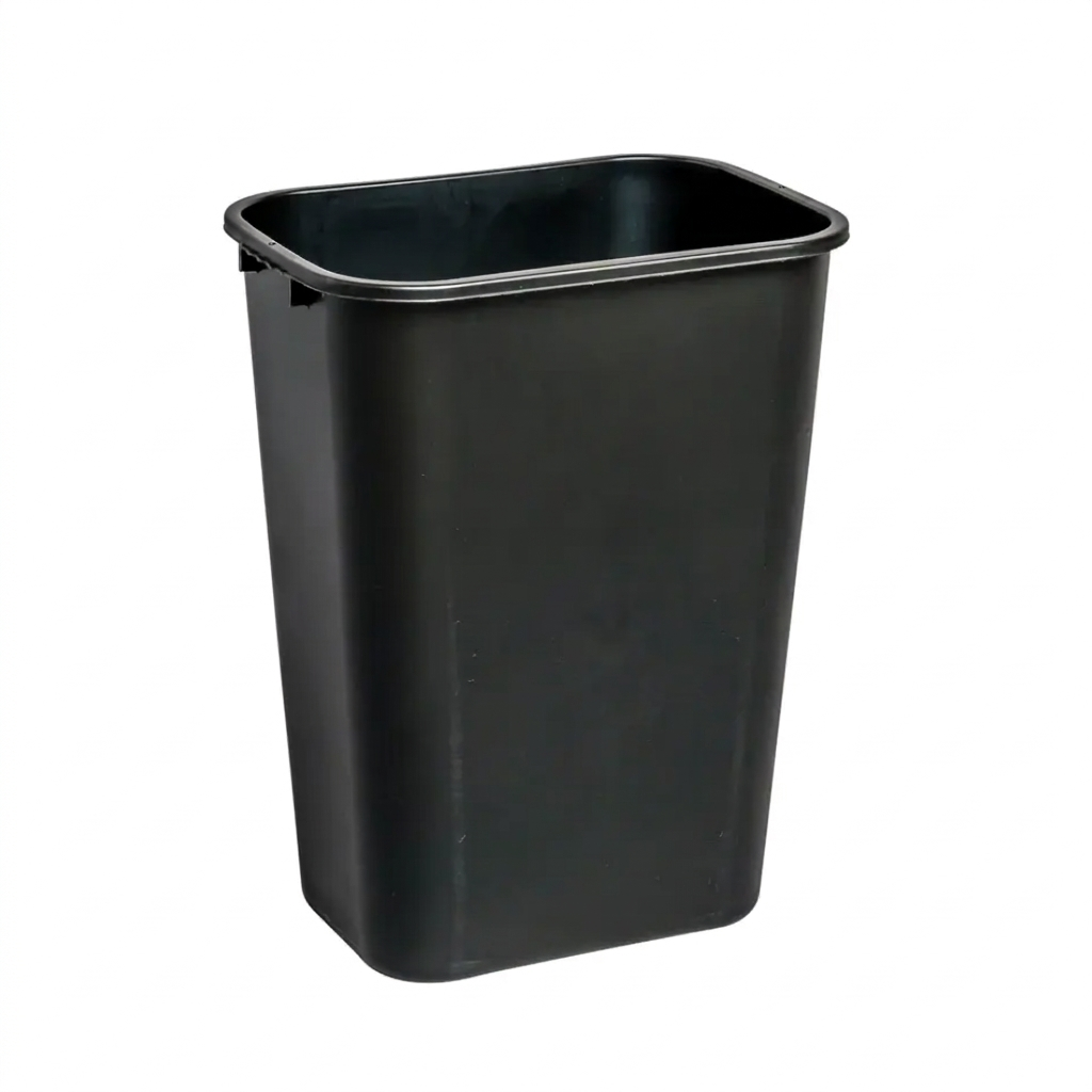 41QT WASTE BASKET - BLACK
