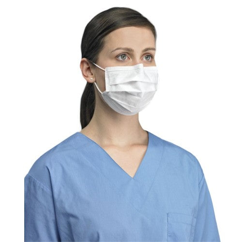PRIMED PG4-1333 Level 3 Soft Earloop Mask White 3-Ply With Filter - Box of 50