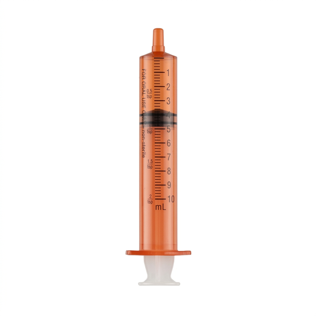 SYRINGE 10ML AMBER ORAL MED 100EA/BX 5BX/CA, 1 BOX