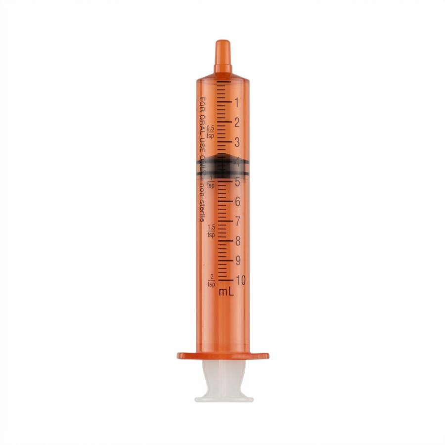 SYRINGE 10ML AMBER ORAL MED 100EA/BX 5BX/CA, 1 BOX