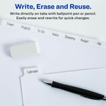 Avery® Big Tab Eraseable Write-On Dividers - 8 x Divider(s) - 8 Write-on Tab(s) - 8 - 8 Tab(s)/Set - 8.50