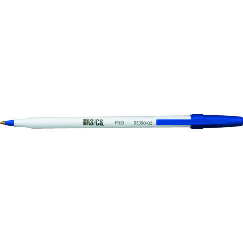 Basics Stick Pens - Medium Pen Point - Blue - 12 / Pack