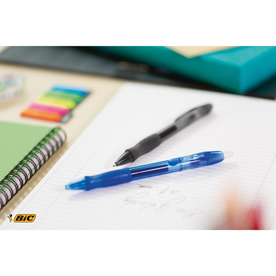 BIC Gel-ocity Gel Retractable Pen - Medium Pen Point - 0.7 mm Point Size - Retractable - Blue Gel-based Ink - SOLD EA.