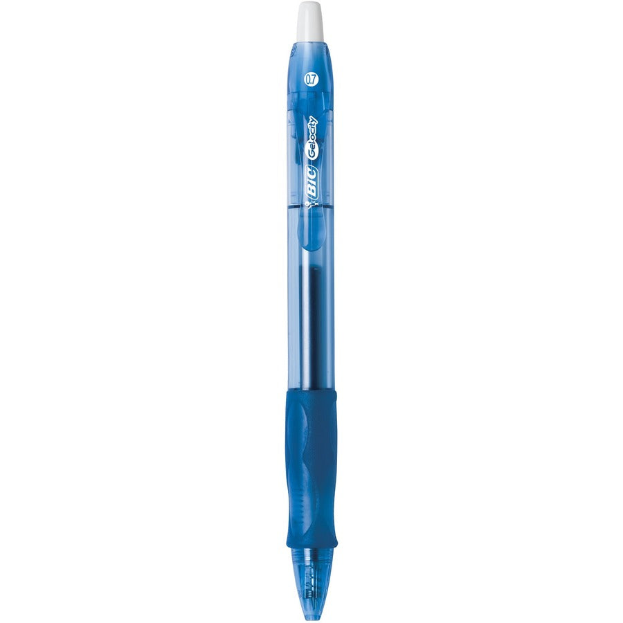 BIC Gel-ocity Gel Retractable Pen - Medium Pen Point - 0.7 mm Point Size - Retractable - Blue Gel-based Ink - SOLD EA.