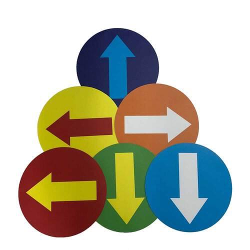 Arrow Floor Graphic 9" Diameter Blue/Blue