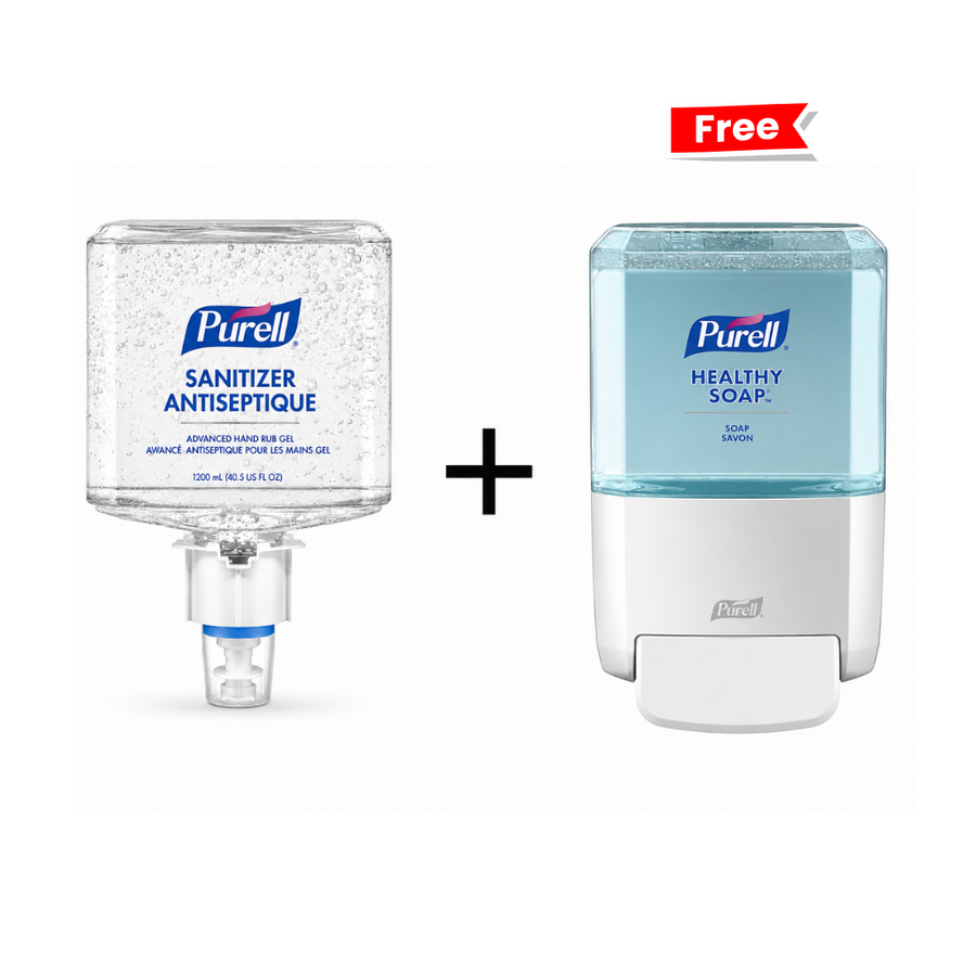 PURELL ES4 Push Handrub Gel Sanitizer 1200mL Refill – with Free ES4 Dispenser - 5030-01