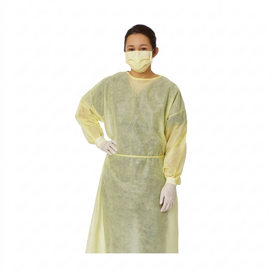 Yellow Level 2 Isolation Gowns - Large (Pack of 10)