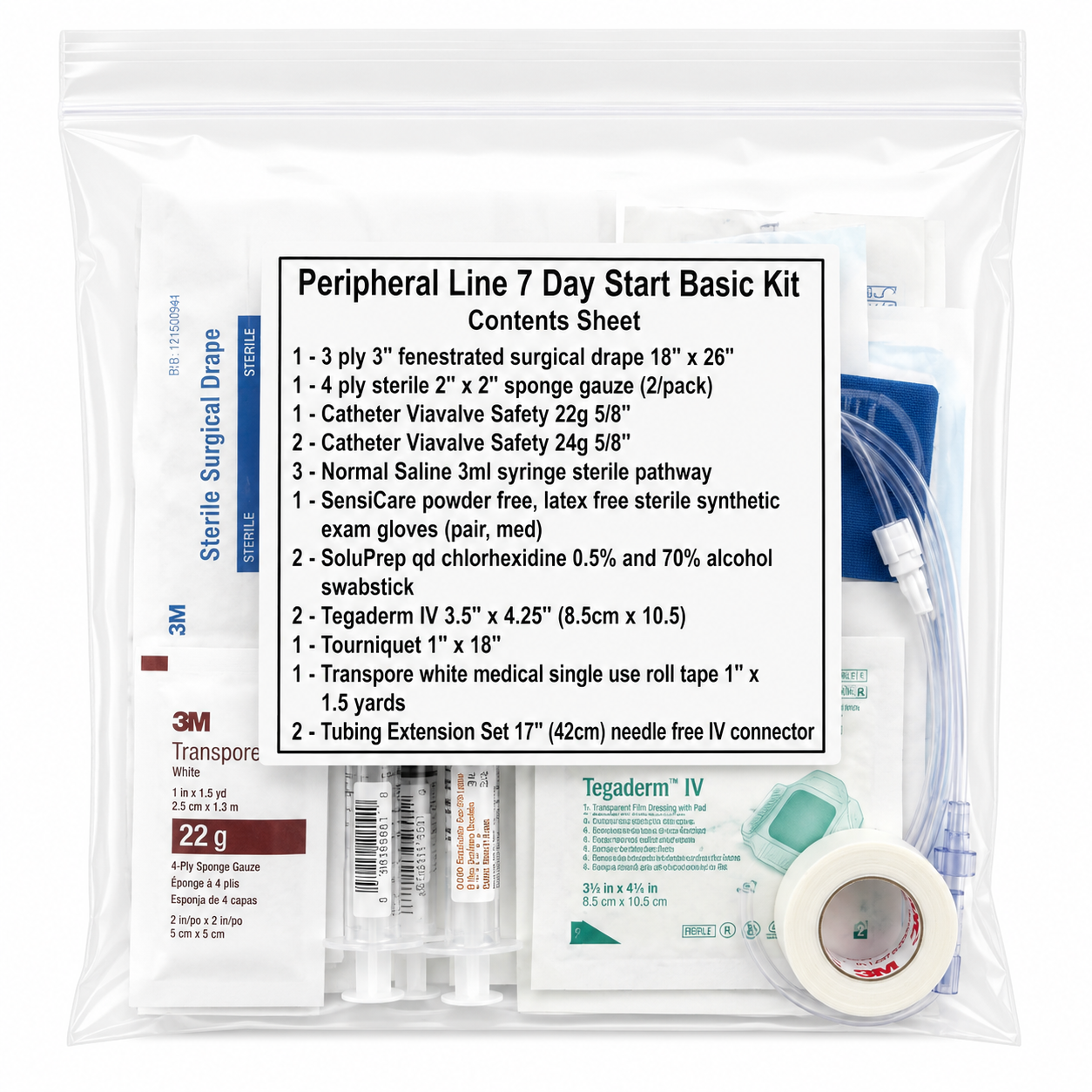 Peripheral Line 7 Day Start Basic Kit