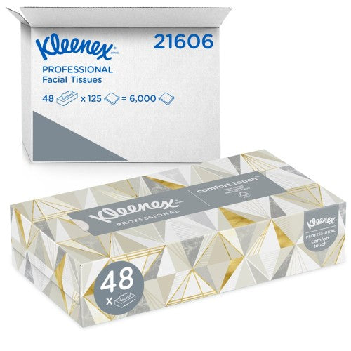 Kleenex Professional Flat Box Facial Tissue - Case of 48 Boxes
