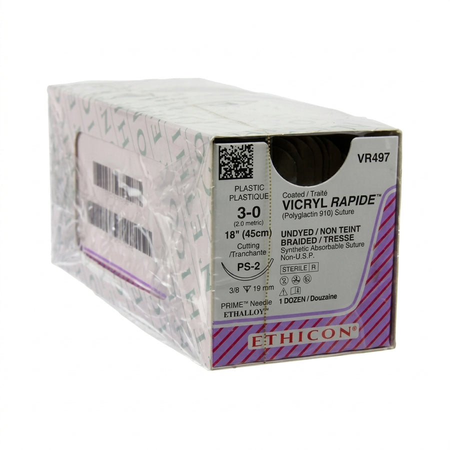 Ethicon Vicryl Rapide Suture PS-2 3-0 18 - VR497