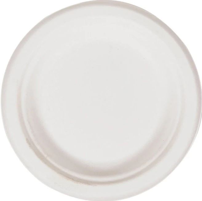 Eco-Craze - 6"" Round Bagasse Plates - Case of 500 Cups