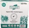 Eco-Craze - 6"" Round Bagasse Plates - Case of 500 Cups