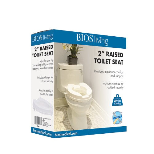 BIOS Living Raised Toilet Seat (2"/5 cm)